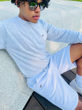 Unisex White Ott Shorts