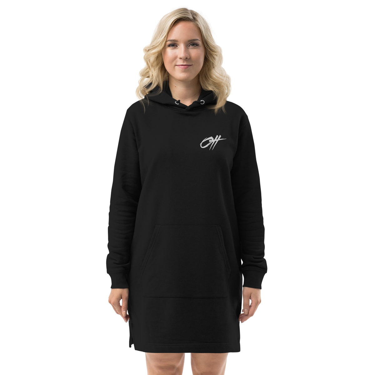 Black and white online hoodie dress