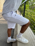 Unisex White Ott Shorts