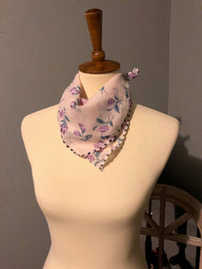 Floral Pink Scarf Mask