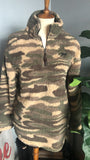 Unisex Camo Sherpa Pull Over