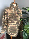 Unisex Camo Sherpa Pull Over