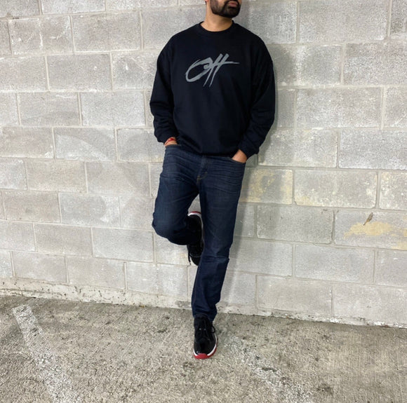 Unisex Crewneck Black Sweatshirt